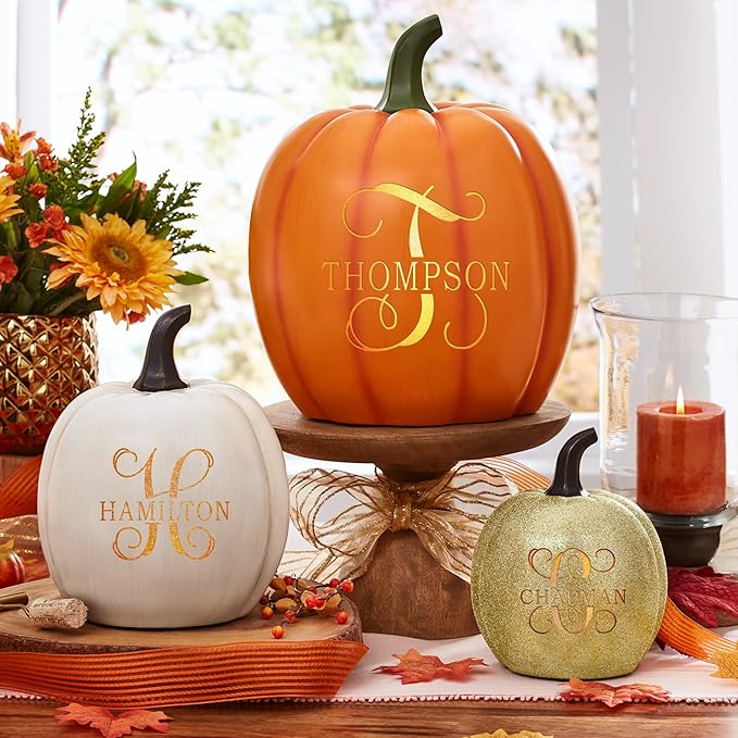 Personalized Light Up Pumpkin