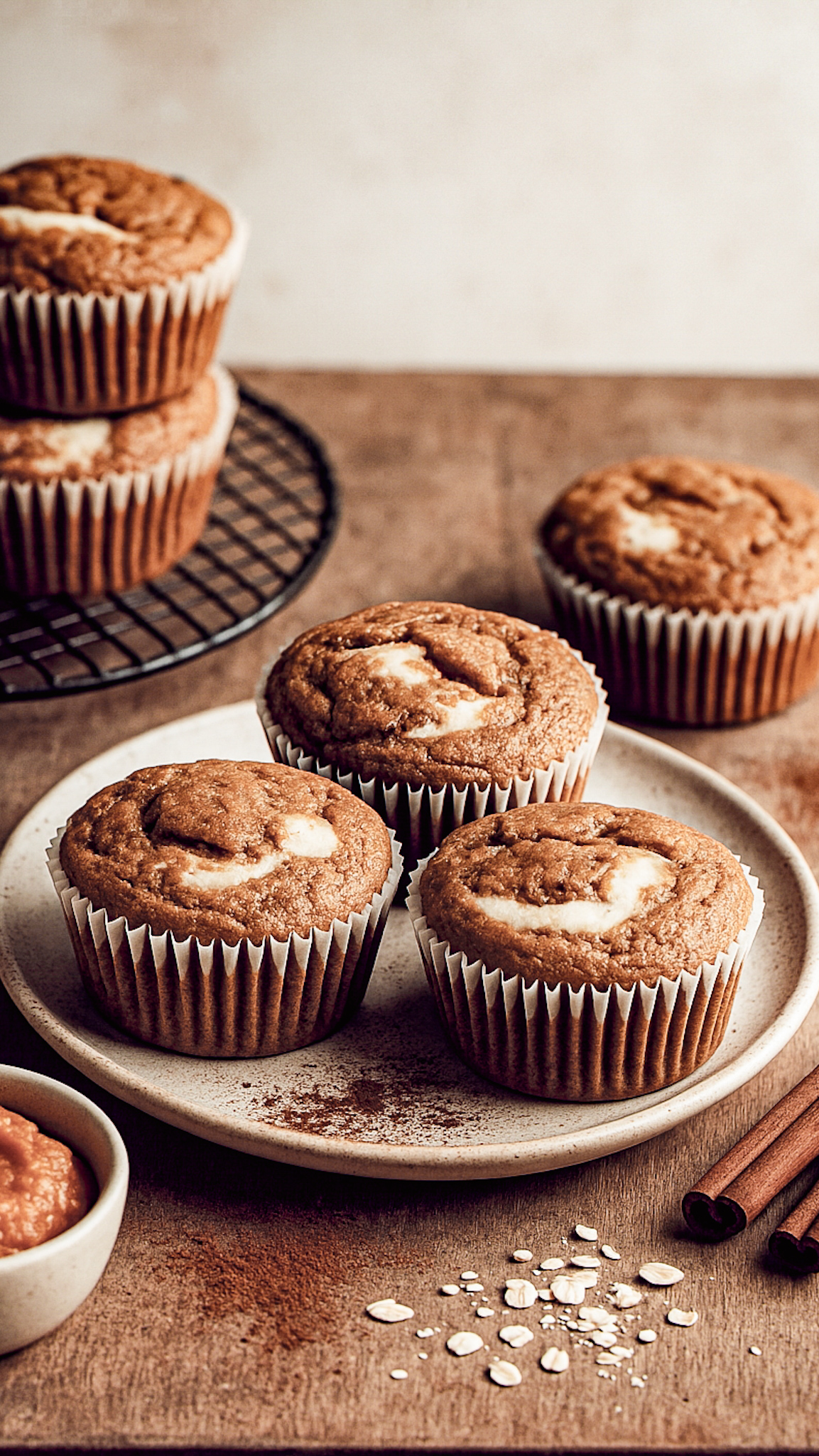 Healthy Pumpkin Cream Cheese Muffins