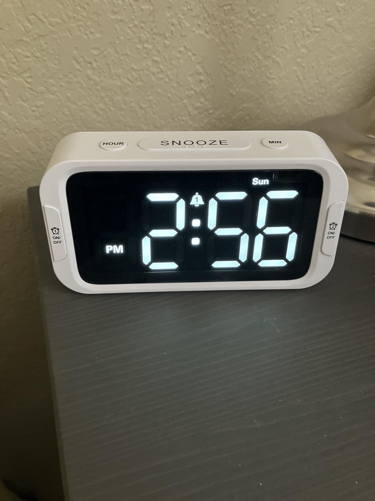 Sunrise alarm clock on a nightstand