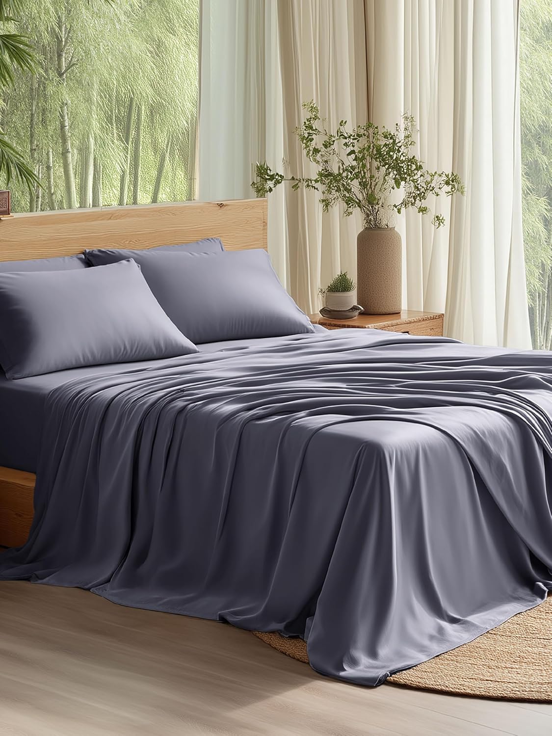 Bedsure Bamboo-Derived Rayon Sheet Set