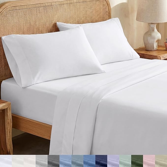 California Design Den 100% Organic Cotton Percale Sheet Set